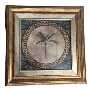 Kirkland's Wood Framed Wall Art/Home Decor with Palm Tree & Cheetah Print
